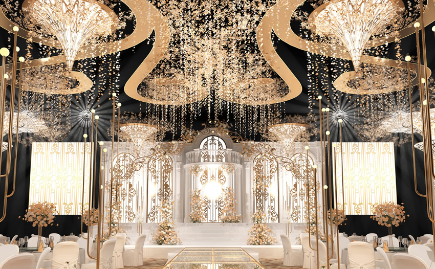 冷水滩花木兰喜事汇金色大厅效果展示